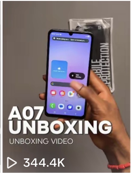 Samsung Galaxy A07 unboxing